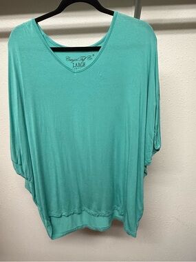 Cowgirl Tuff Teal V-Neck Dolman Tunic